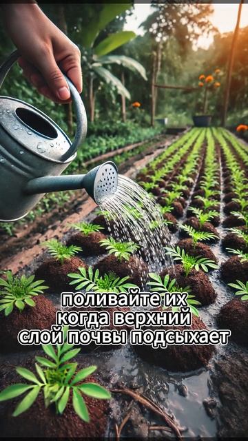 Секрет выращивания пышных Бархатцев! #сад #огород #дач смотреть онлайн