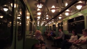 Metrovagonmash Ev3 trains in the Budapest Metro 81-707  Metrovagonmas Еж3