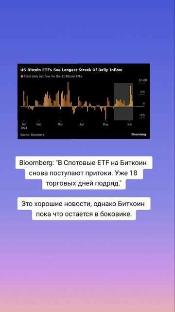 В Биткоин ETF снова поступают притоки)) смотреть онлайн