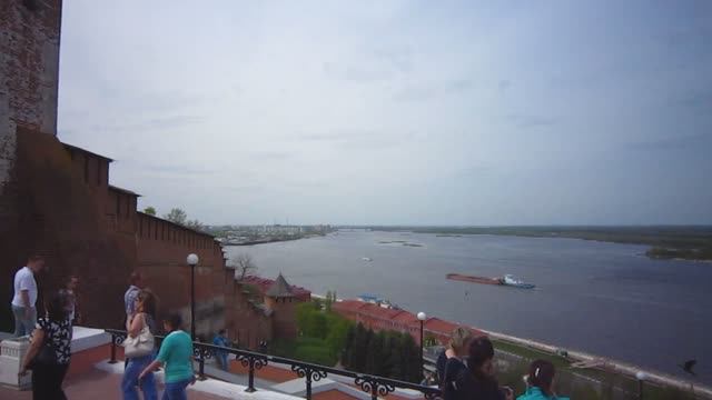 Вид на Волгу с чкаловской лестницы в  г. Нижний Новгород