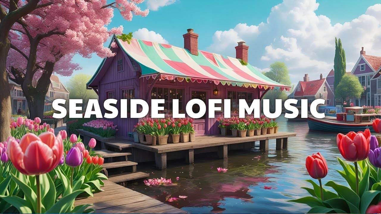 ⛱️ Coastal Lofi Session   📖 Soft Chill Beats & Gentle Japanese Shoreline Ambience For Studying