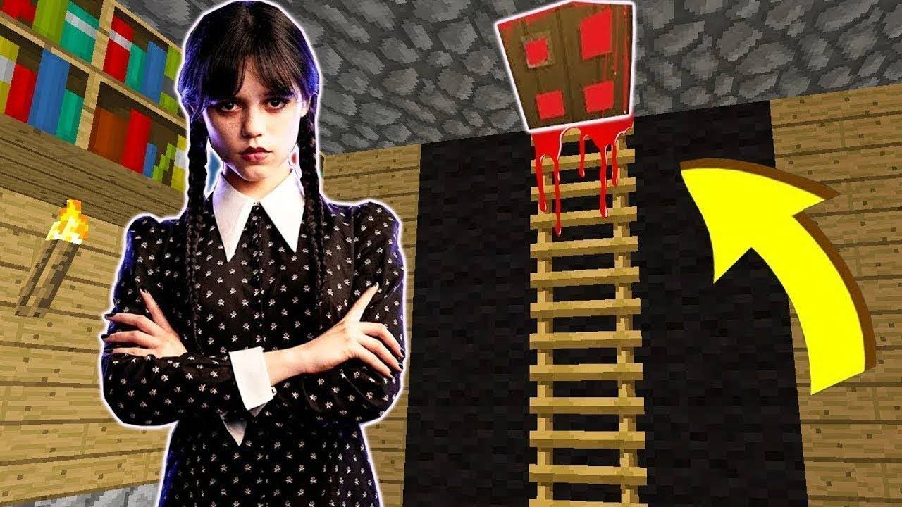 ЧТО СКРЫВАЕТ УЭНСДЕЙ АДДАМС ПОД ЭТИМ СТРАННЫМ ЛЮКОМ В МАЙНКРАФТ ИСПЫТАНИЯ смотреть онлайн