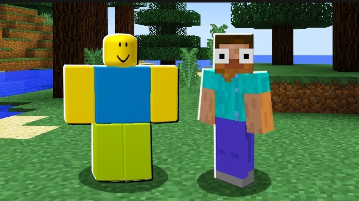 Играем в майнкрафт с Игорем в роблокс (часть 1)