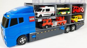 Автовоз с игрушечными машинками скорая помощь кран автобус