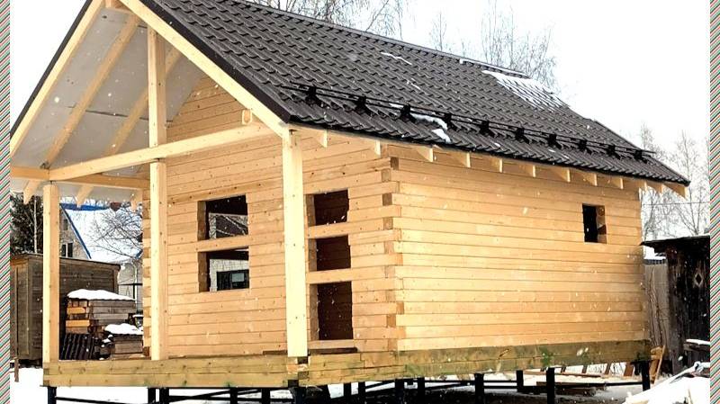 Баня без веника – что стол без соли! Баня 5Х7 из бруса под усадку в Истринском районе под Москвой смотреть онлайн