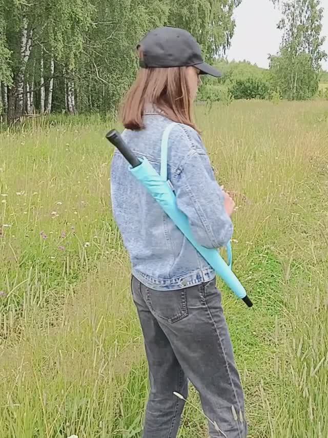 Чехол для зонта трость с лямкой Аквамариновый 60 и 70см.