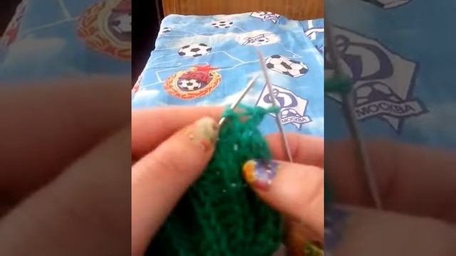 Узор спицами АНГЛИЙСКАЯ РЕЗИНКА способ 2-й.