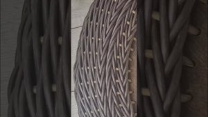 Зеркало из ротанга D75