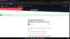 Как сменить регион в Valorant
