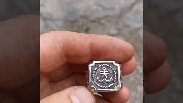 Кольцо ВМФ, серебро 925 проб #handmade смотреть онлайн