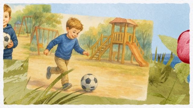 С Днём Рождения, Крестник! Поздравление для крестника с  акварельной иллюстрацией с песней.