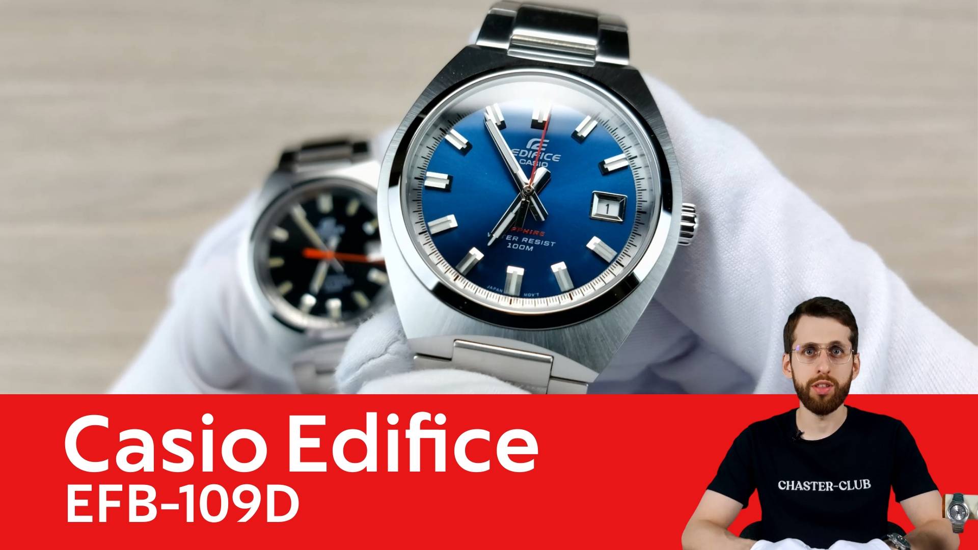 Бочка и литой браслет / Casio Edifice EFB-109D смотреть онлайн