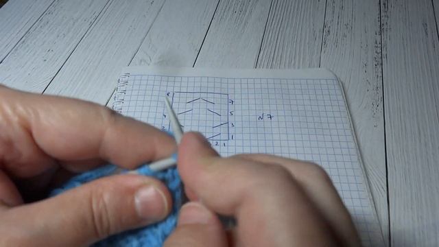 рельефный узор 7, связанный спицами смотреть онлайн