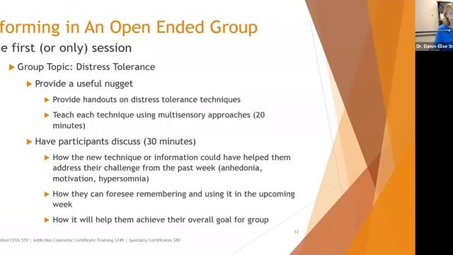 Facilitating Open Ended Groups