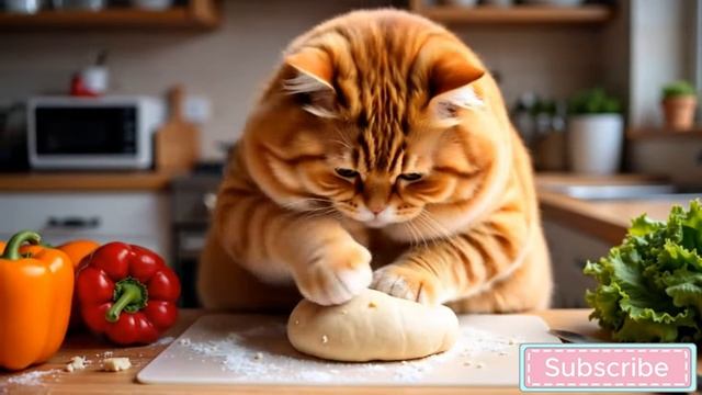 The Breakfast of The Chubby Cat, Pizza – Pizza Recipe 🐱🍕 смотреть онлайн