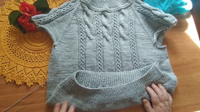 Готовая работа//продвижение по  джемперу, распускаю Хейворд
