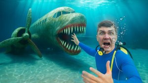 Нашел САМОЛЁТ ПОЖИРАТЕЛЬ под водой, с помощью акваланга на дне озера! Как он там оказался?