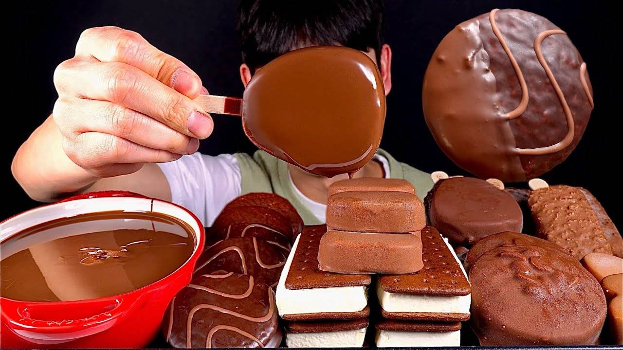 МУКБАНГ: КОРЕЙСКИЕ МОРОЖЕНКИ С ШОКОЛАДОМ смотреть онлайн