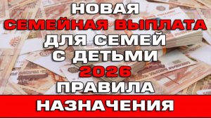 Новая семейная выплата для семей с детьми 2026 Правила назначения
