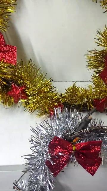 Новогодние веночки своими руками, из веток. смотреть онлайн