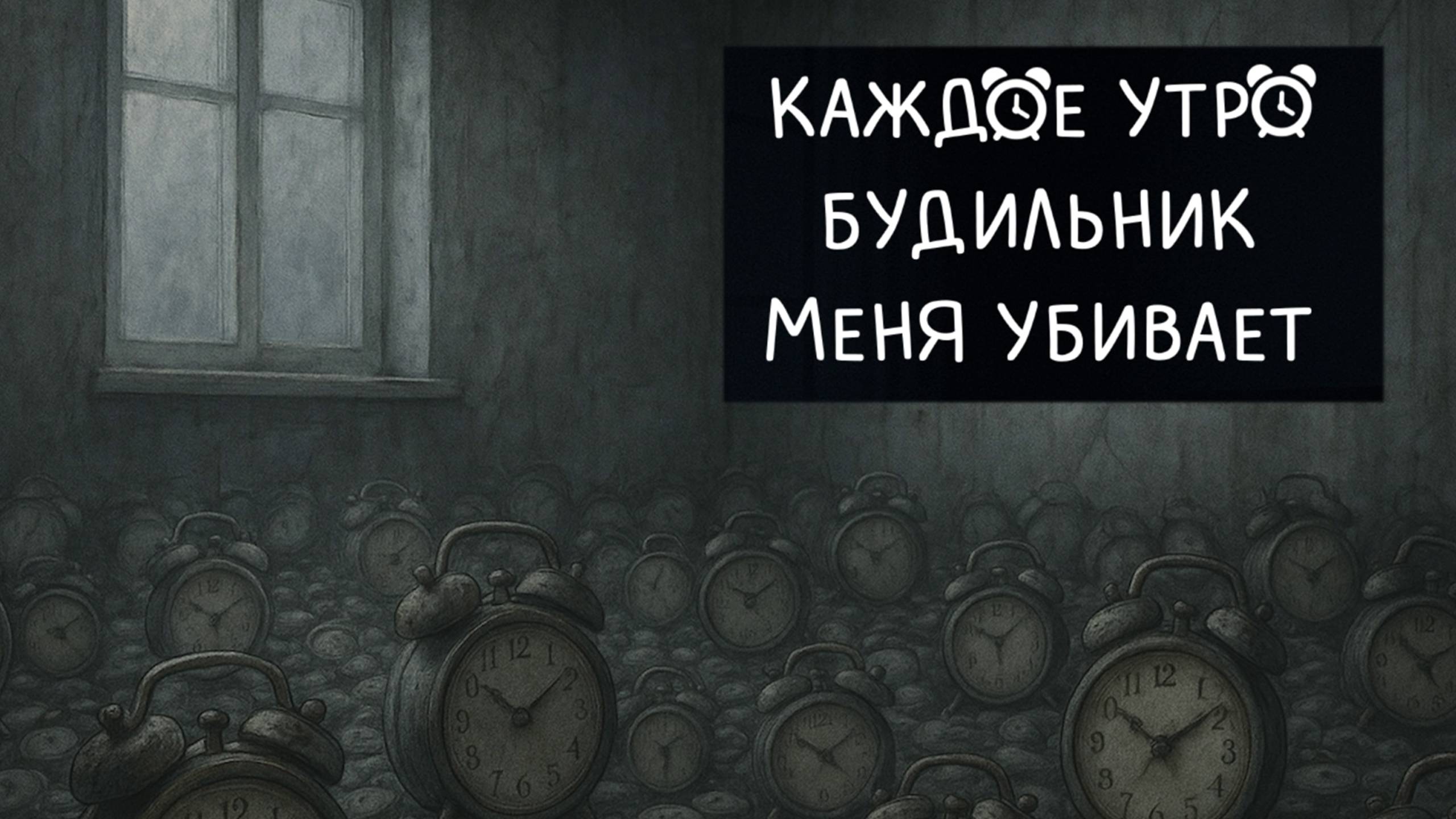 Каждое утро будильник меня убивает. Коротенькая визуальная новелла. Даже шизо-зарисовка. смотреть онлайн