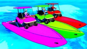 Развивающий Мультики про Машинки и Лодки Учим Цвета Веселый Песенка для Детей и Малышей