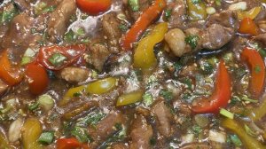 Свинина с болгарским перцем и Соусом "Терияки"