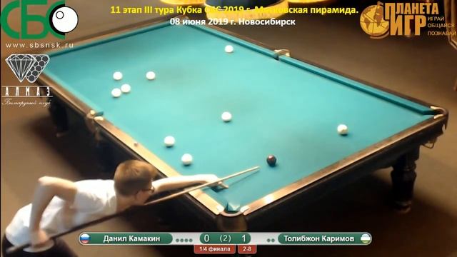 Камакин - Каримов. 11 этап III тура Кубка СБС 2019 г. Московская пирамида.