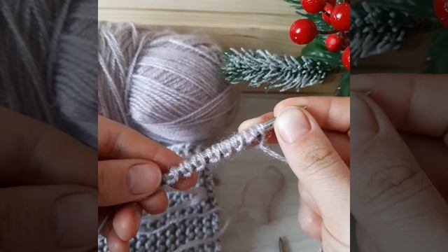 Как набрать петли спицами🌸(итальянский набор) смотреть онлайн