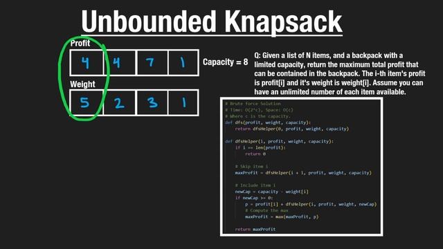 18. unbounded knapsack смотреть онлайн