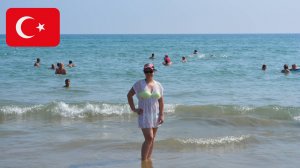 Пляж отеля Primasol Hane Family Resort и дорога до пляжа. Турция. Сиде. Август 2019