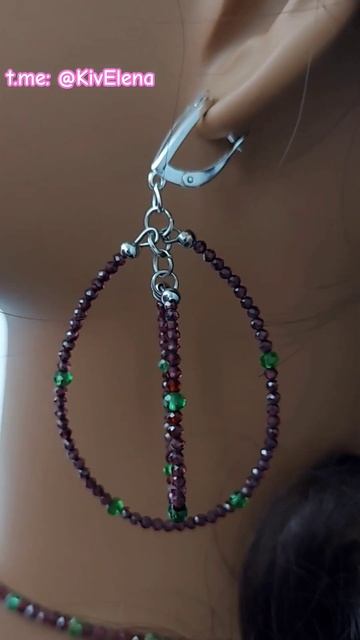 Гранат шпинель:Чокер нефрит-1000руб,Серьги-1100руб #украш? смотреть онлайн