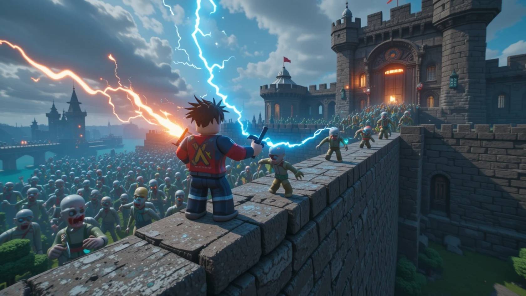 11. Цепная молния в Roblox Studio. Chain Lightning Ability. Зомби-апокалипсис.