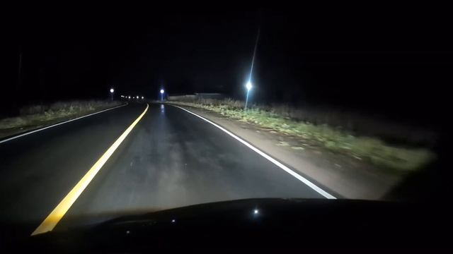 Установка Bi Led Aozoom A21 в Mazda 3 Bk. Тест на сырой дороге.