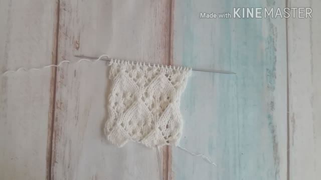 МК ажурный узорчик спицами