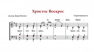 ХРИСТОС ВОСКРЕСЕ | ТРОПАРЬ ПАСХИ ✨Сорочинского украинское - Теновая партия