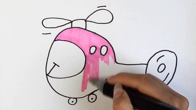 Helicopter drawing for children |Вертолет рисунок для детей | Hubschrauber zeichnen für Kinder смотреть онлайн