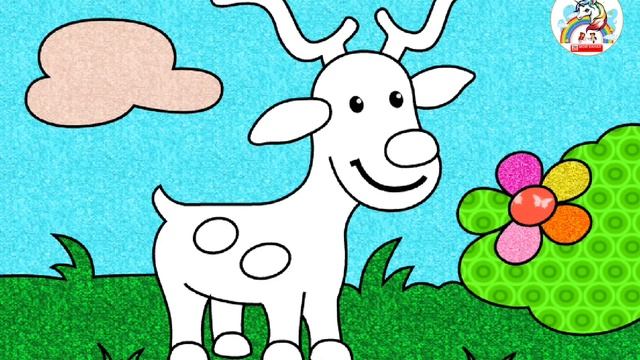 Coloring pictures of deer for kids 4K_HD Раскрасить картинки оленей для детей 4K_HD смотреть онлайн