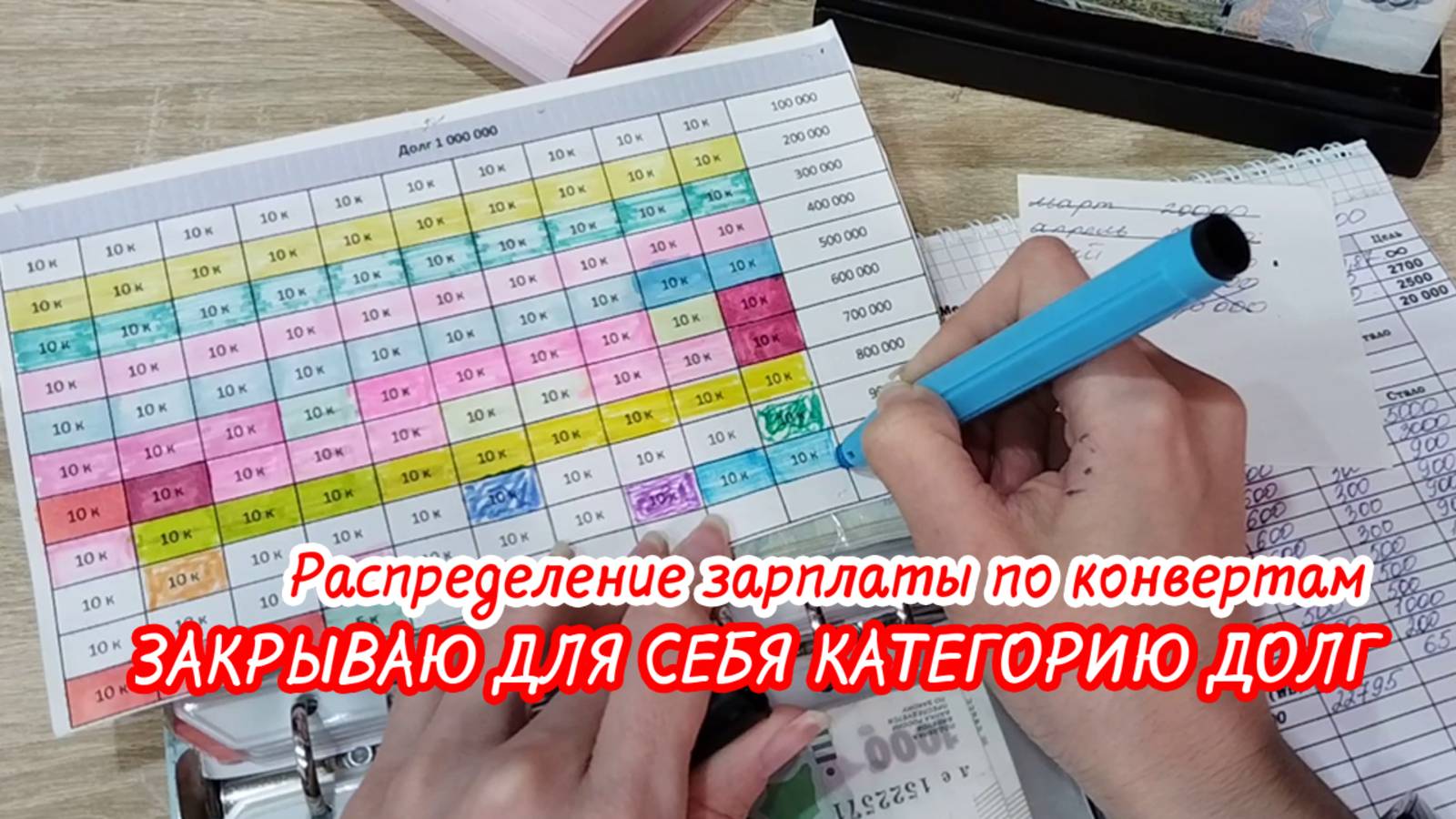 🎉Закрываю категорию ДОЛГ🙌 Распределение  бюджета по конвертам 🌸Май