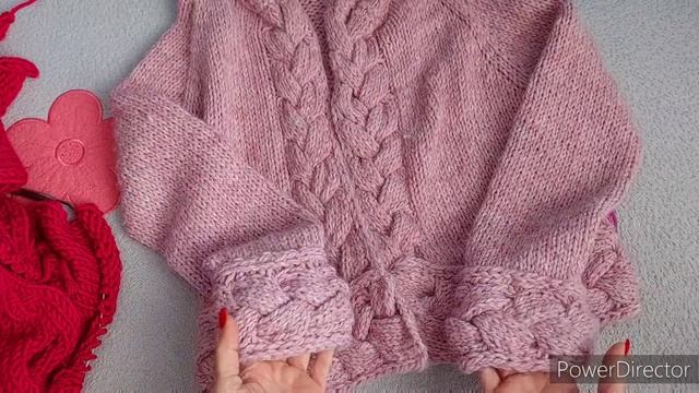 КРАСИВЫЙ ЖАКЕТ С КОСОЙ. РЕГЛАН СВЕРХУ ВНИЗ смотреть онлайн