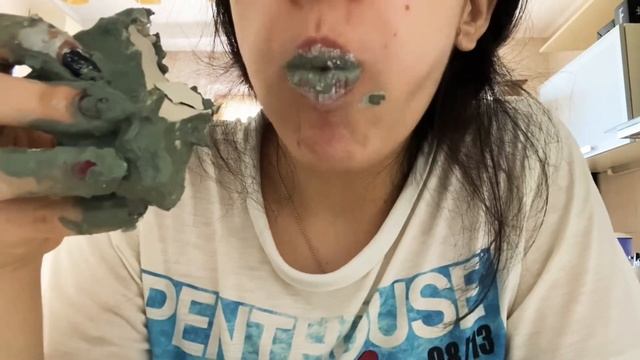 MUKBANG| CHALK WITH CLAY| Снежок в пасте | ASMR смотреть онлайн