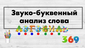 Звуко-буквенный анализ слова.  Лента букв.