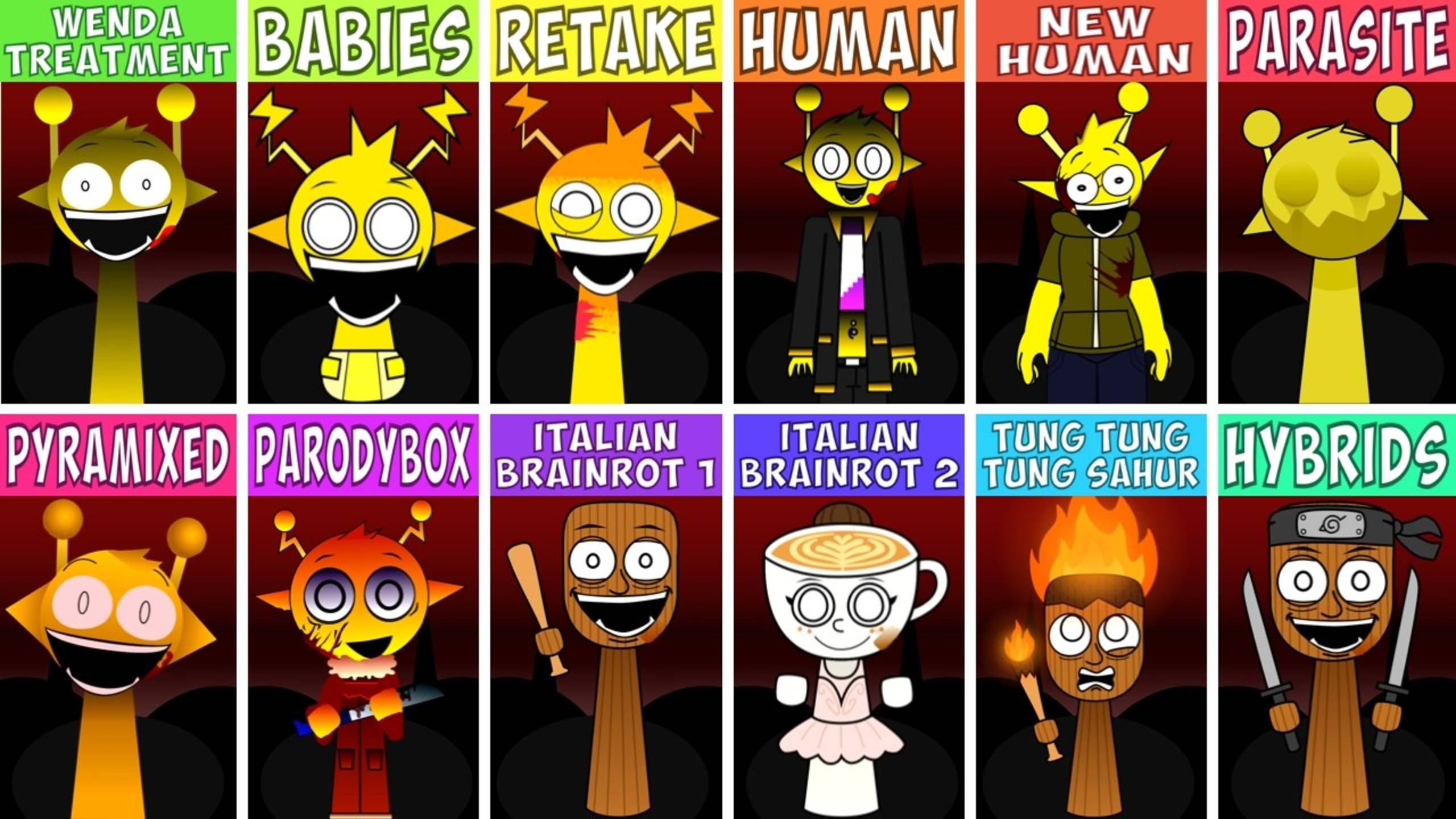 Incredibox Sprunki ｜ 💉 ВСЕ ПЕРСОНАЖИ SPRUNKI из Wenda Treatment?! | Новые версии в сравнении 🧪😱 смотреть онлайн