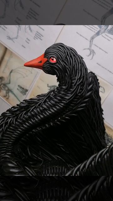 Птахи мои | Чёрный Лебедь и Ворон | Плетение из бумажной лозы + Лепка из холодного фарфора смотреть онлайн