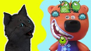 МЕДВЕДЬ КЕША И МИКРОБЫ С ДРУГОЙ ПЛАНЕТЫ И ГОВОРЯЩИЙ СУПЕР КОТ ( ИГРА для ДЕТЕЙ ) НА АНДРОИД #149