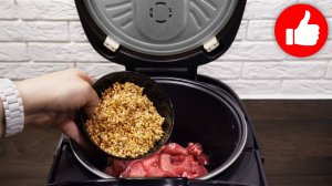 Готовим простой и очень вкусный обед. Перловка с капустой и мясом в мультиварке