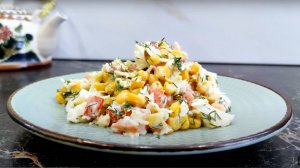 Салат с плавленым сыром. Рецепт салата за 10 минут.