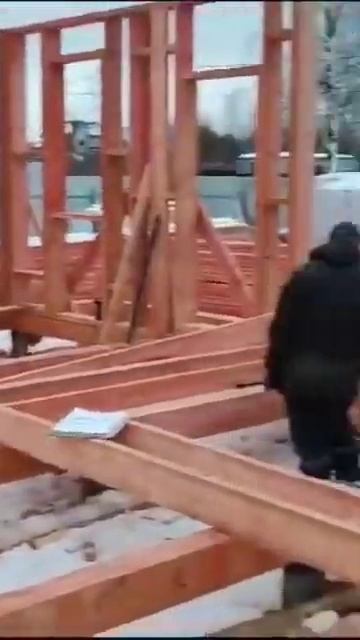Зима самое время для строительства #каркасныйдом  #дом