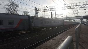 Отправление ЭП2К-184 с пассажирским поездом №49/50 Кислов