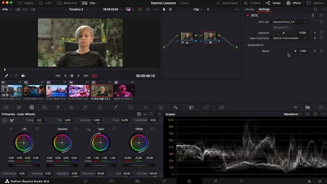 DCTL для Davinci Resolve. Полезный инструмент! смотреть онлайн